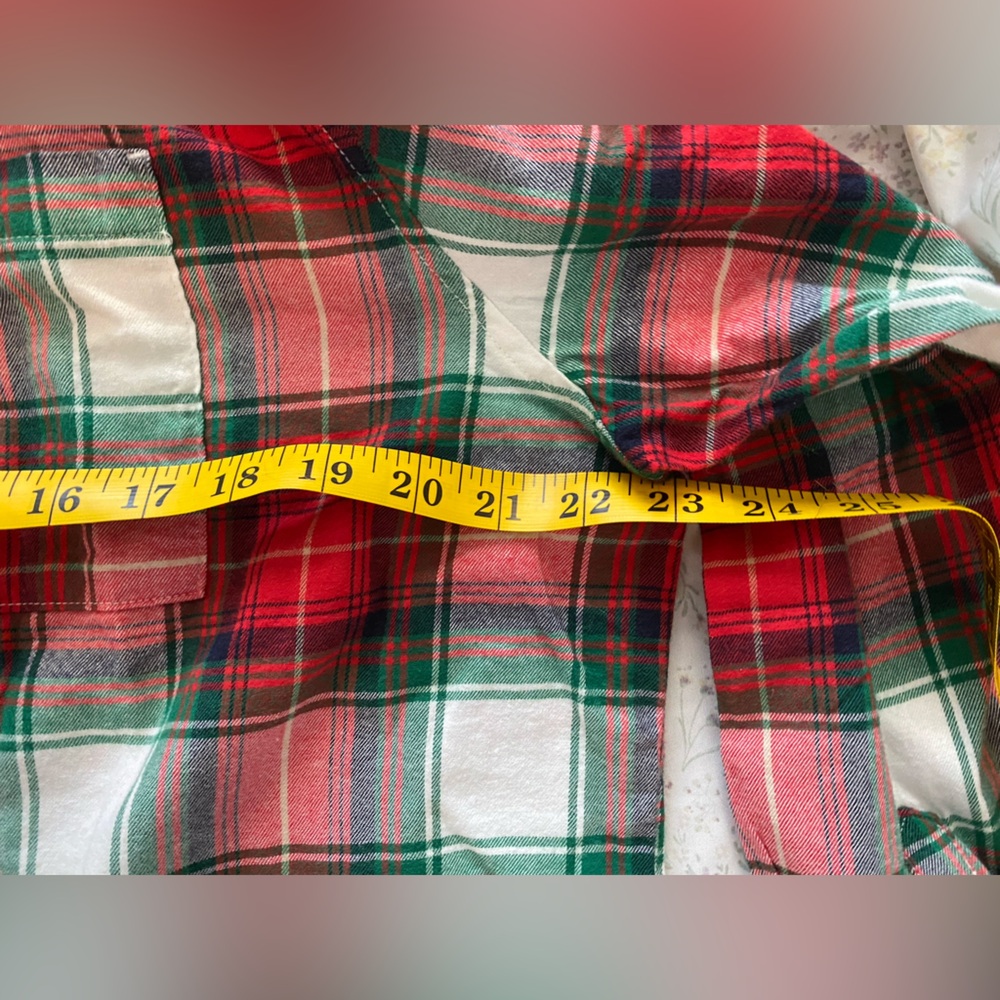 Aerie flannel pajama shirt red plaid medium NWOT - Picture 3 of 5